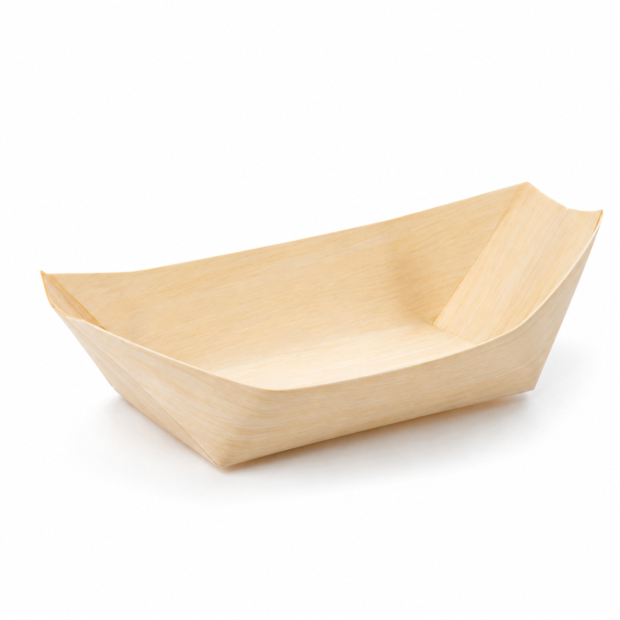Wooden Food Boats and Cones