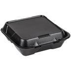 Black Foam Hinged Takeout Containers