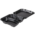 Black Foam Hinged Takeout Containers