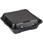 Black Foam Hinged Takeout Containers