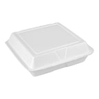 White Foam Hinged Containers