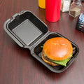 Black Foam 1-Compartment Hinged Takeout Containers