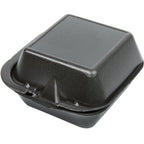 Black Foam 1-Compartment Hinged Takeout Containers
