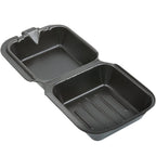 Black Foam 1-Compartment Hinged Takeout Containers