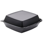 Black Foam Hinged Containers with Removable Lids