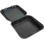 Black Foam Hinged Takeout Containers