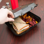 Black Foam Hinged Takeout Containers