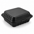 Black MFPP Hinged Takeout Containers – 9 × 9 × 3 in — closed container, representative image