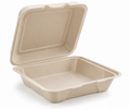 Generic representative image: Natural MFPP Hinged Takeout Containers – 9 × 9 × 3 in