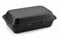 Generic representative image: Black MFPP Hinged Takeout Containers – 9 × 6 in