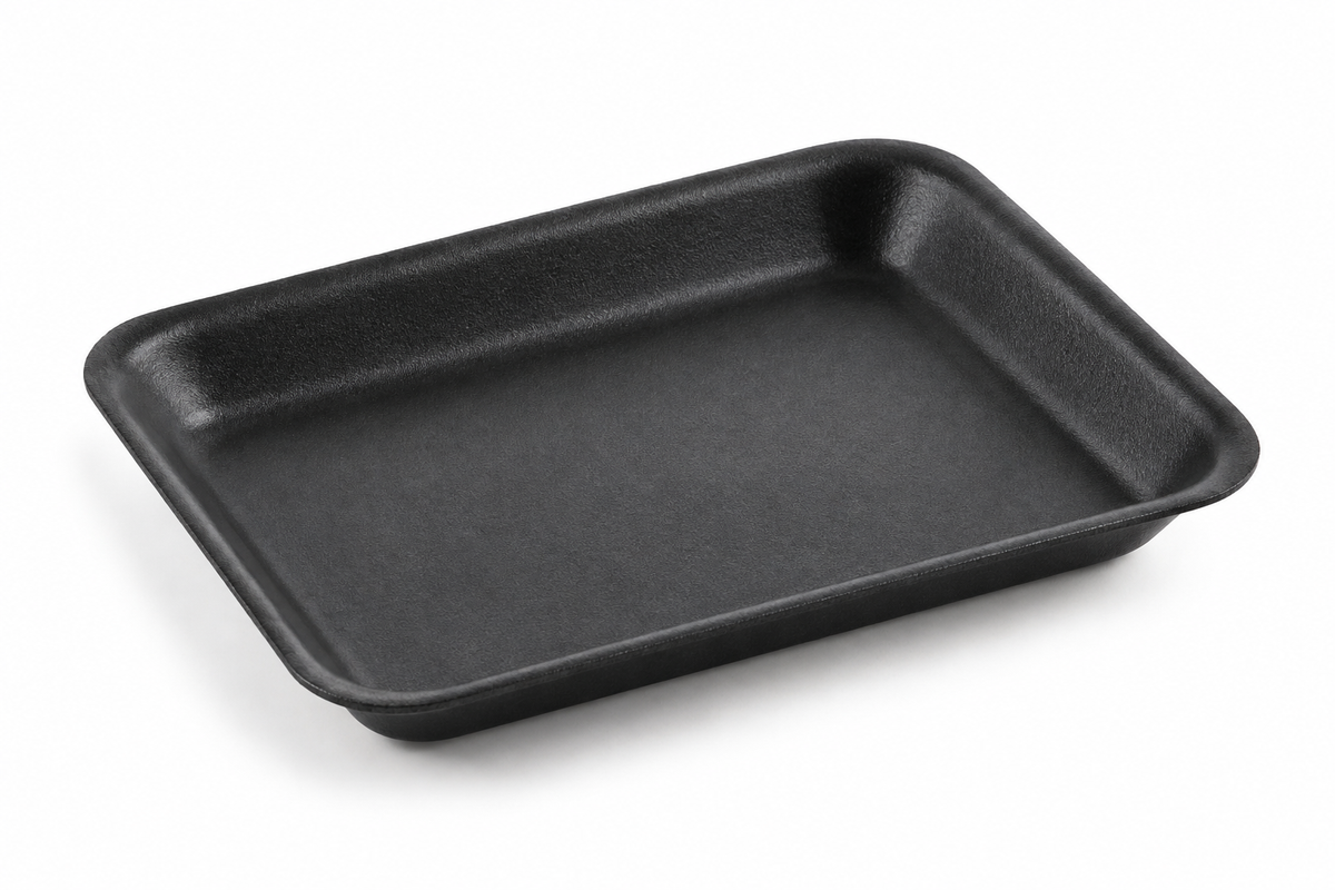 Generic representative image: Black Foam Trays – 6.31 × 8.63 × 0.63 in