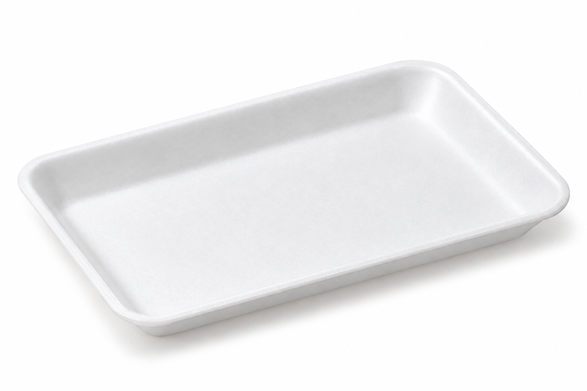 Generic representative image: White Foam Trays – 5.88 × 10.75 × 0.63 in