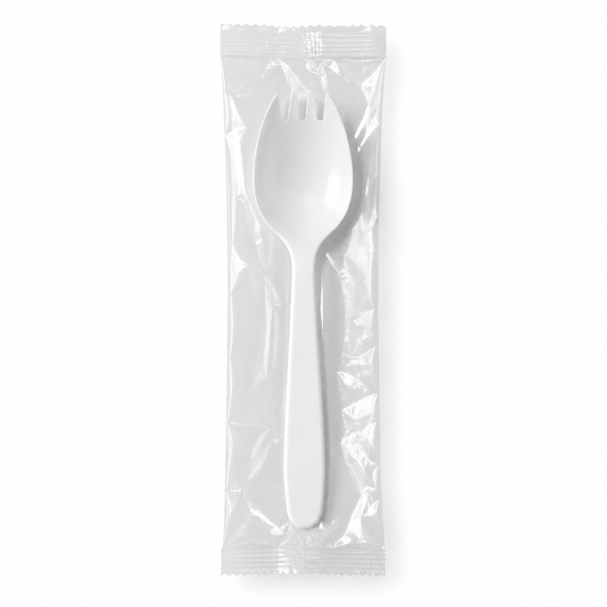 Generic representative image: White PP Individually Wrapped Sporks