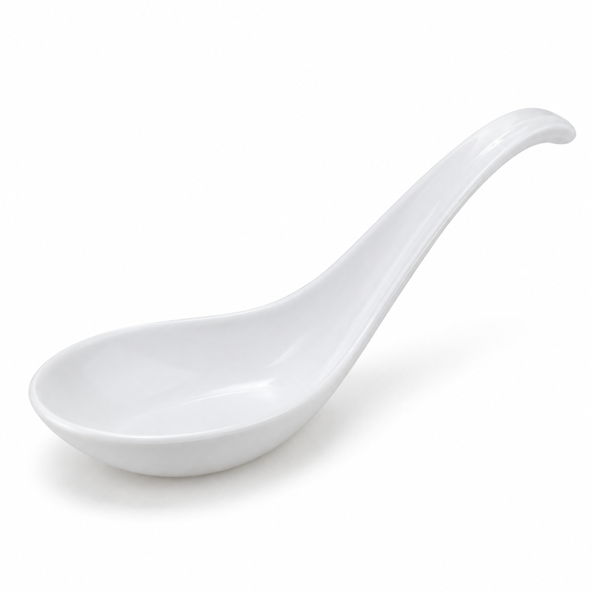 Generic representative image: White PP Unwrapped Asian Spoons with Curved Handles
