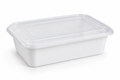 Generic representative image: White PP Rectangular Takeout Containers with Clear Lids – 24 oz