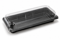 Generic representative image: Black PS Sushi Lunch Boxes with Clear Lids – Style 805