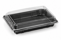 Generic representative image: Black PS Sushi Lunch Boxes with Clear Lids – Style 807