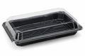 Generic representative image: Black PS Sushi Lunch Boxes with Clear Lids – Style 815