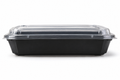 Generic representative image: Black PS Bento Boxes with Clear Lids – Style 307