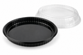 Generic representative image: Black PET Round Sushi Party Trays with Clear Lids – Style 63