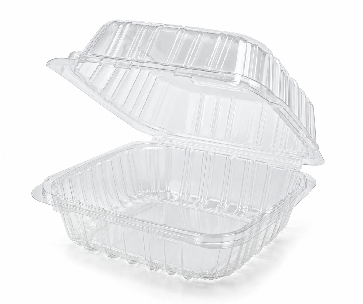 Generic representative image: Clear OPS Hinged Burger and Salad Containers – Style 38