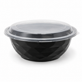 Generic representative image: Black PP Round Microwaveable Bowls with Lids – 50 oz