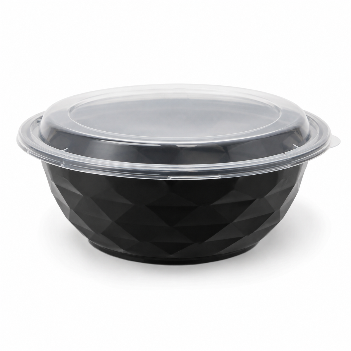 Generic representative image: Black PP Round Microwaveable Bowls with Lids – 50 oz
