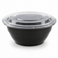 Generic representative image: Black PP Double-Layer Noodle Bowls with Lids – 48 oz