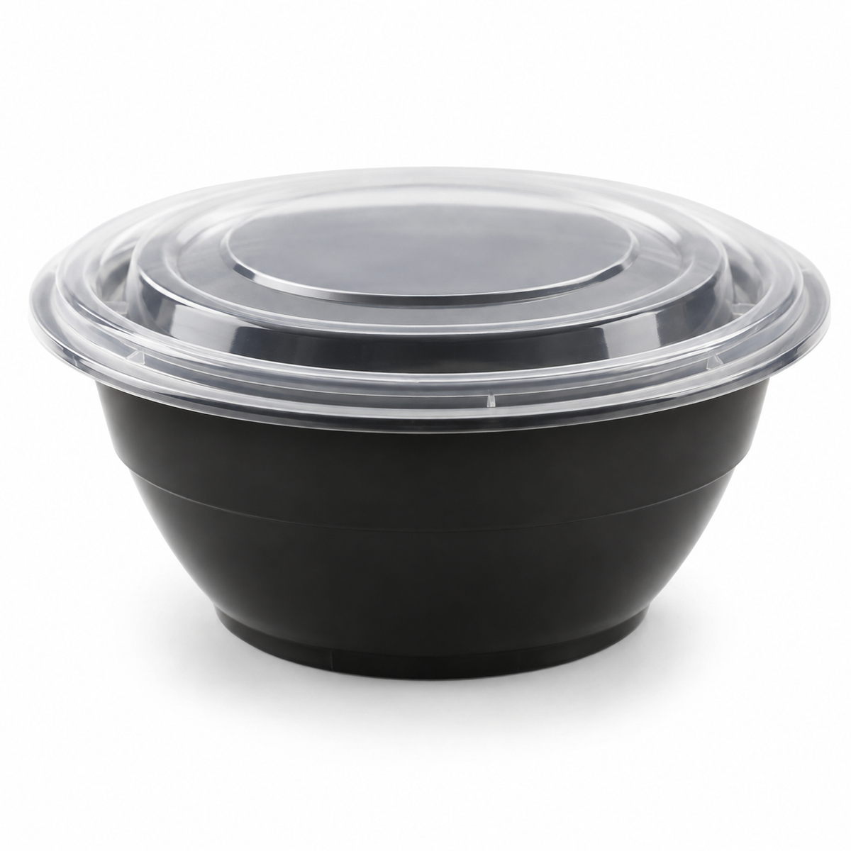 Generic representative image: Black PP Double-Layer Noodle Bowls with Lids – 48 oz