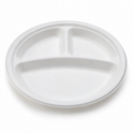 Generic representative image: White MFPP 3-Compartment Round Plates – 9 in