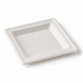 Generic representative image: White Bagasse Square Plates – 6 × 6 in