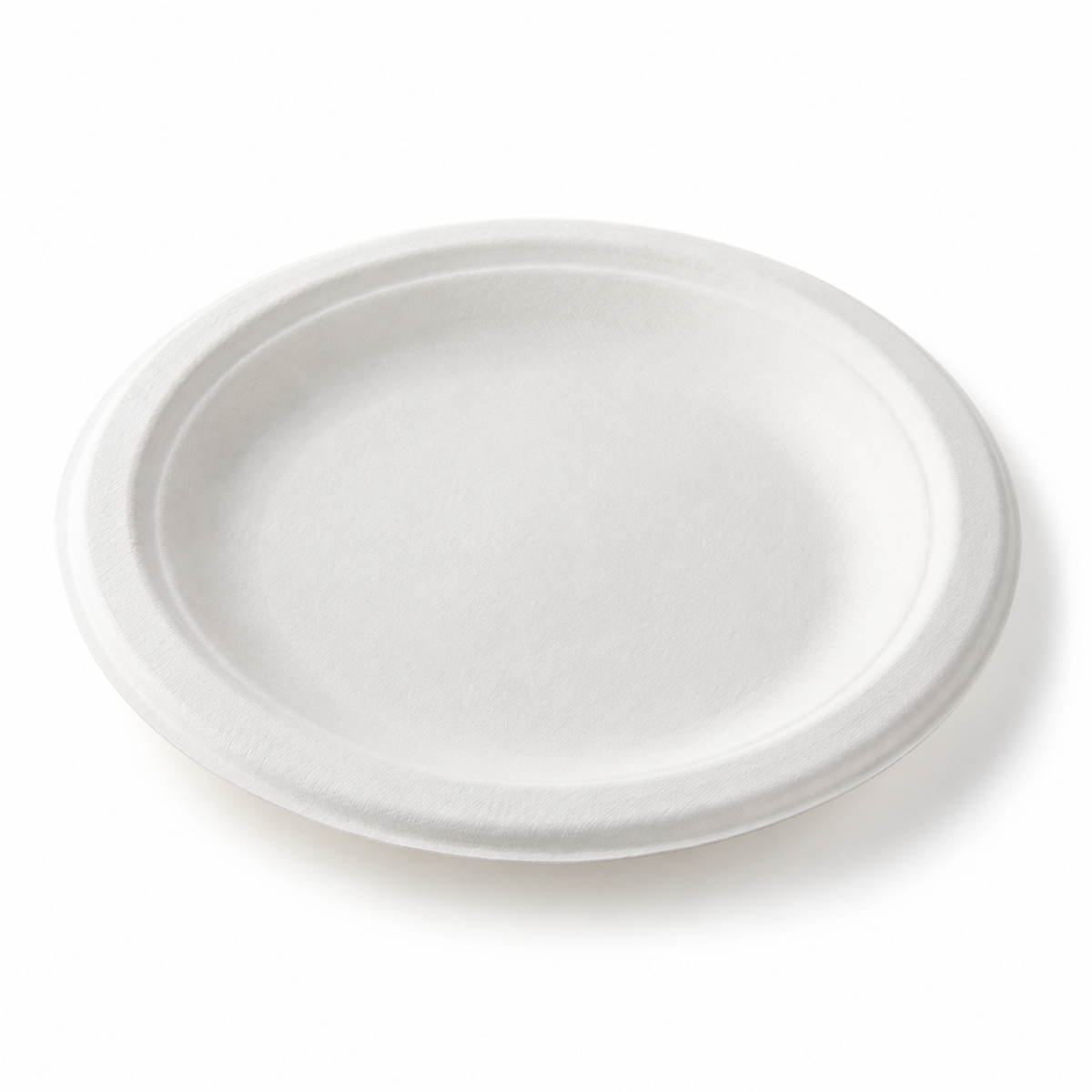 Generic representative image: White Bagasse Round Plates – 6 in