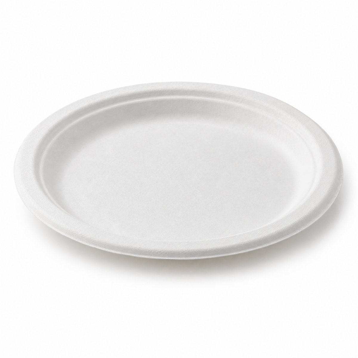 Generic representative image: White Bagasse Round Plates – 9 in