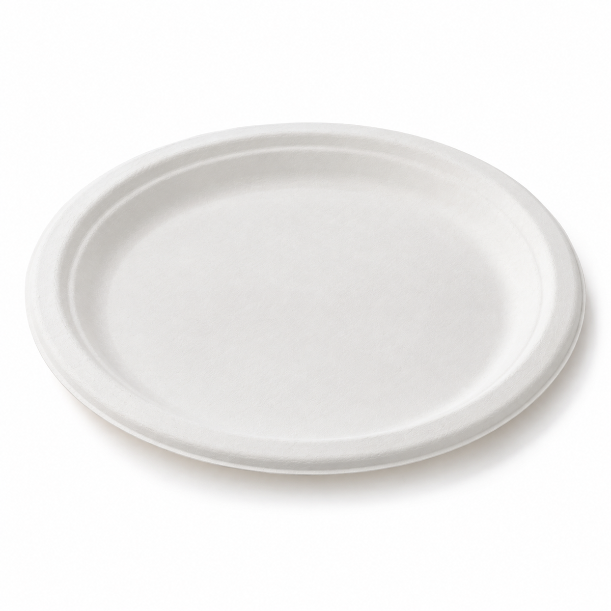 Generic representative image: White Bagasse Round Plates – 10 in