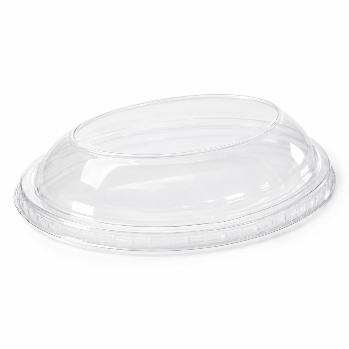 Generic representative image: Clear PET Oval Bowl Dome Lids – Fits 26 oz Bowls