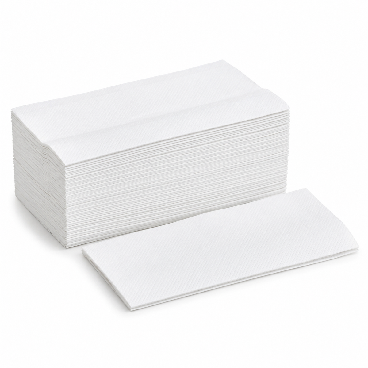 Generic representative image: White Wood Pulp Single-Fold Dispenser Napkins – 8.3 × 6.3 in
