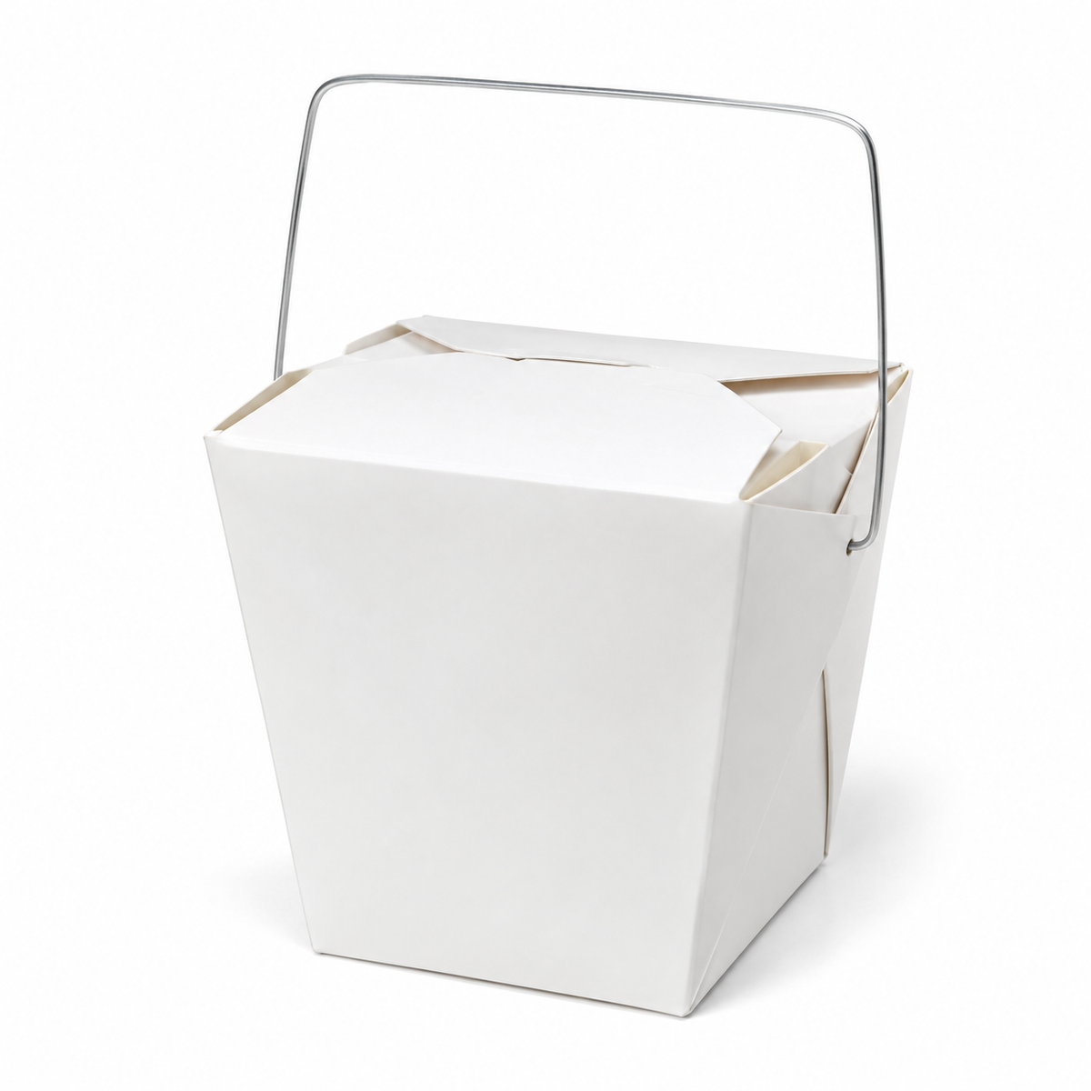 Generic representative image: White Paper Food Pails with Wire Handles – Size #8