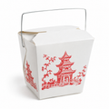 Generic representative image: White Paper Red-Printed Food Pails with Wire Handles – Size #16