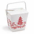 Generic representative image: White Paper Red-Printed Food Pails with Wire Handles – Size #26