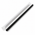 Generic representative image: Black Plastic Paper-Wrapped Jumbo Straws – 10.25 in × 8 mm