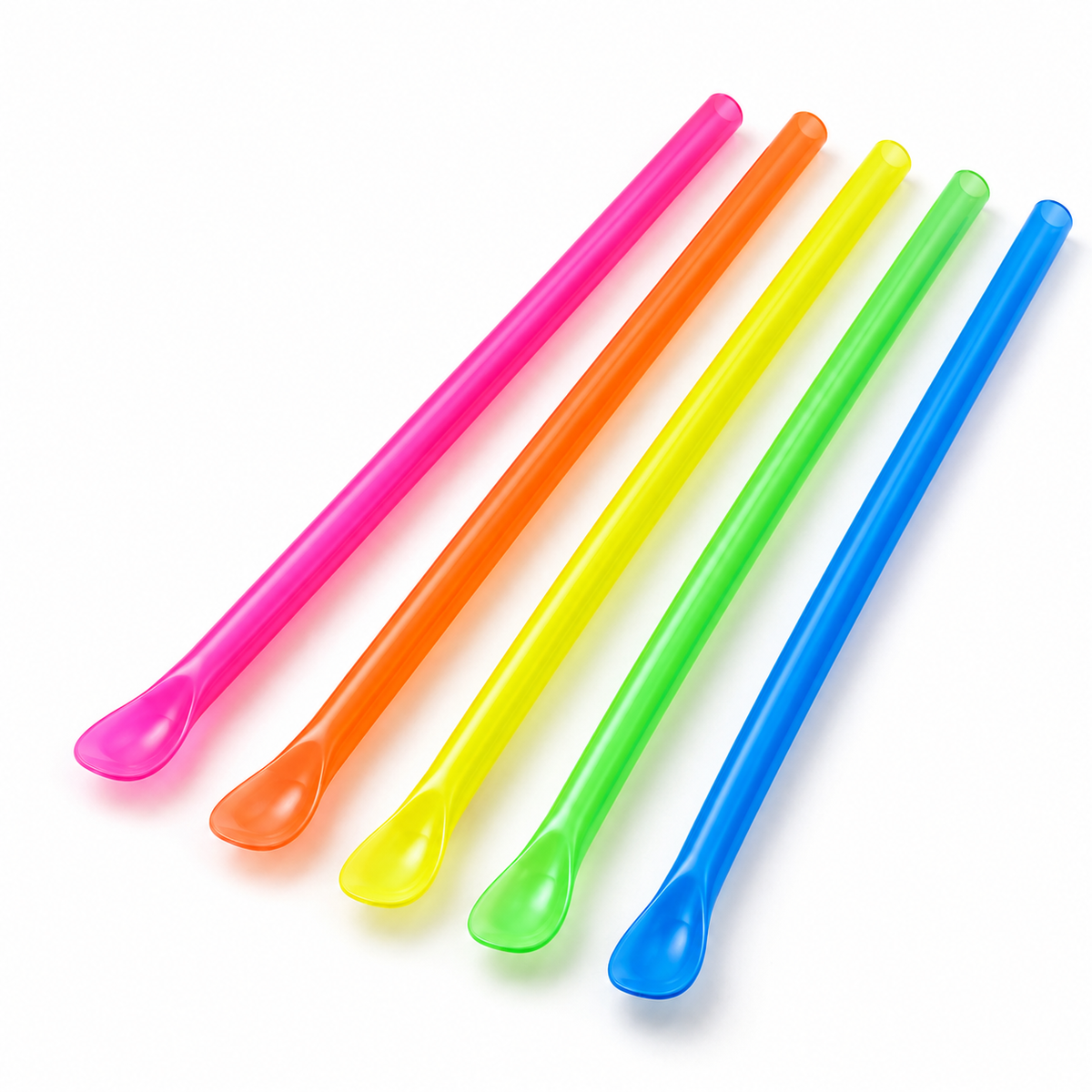 Generic representative image: Neon Spoon Straws – 8 in × 6 mm