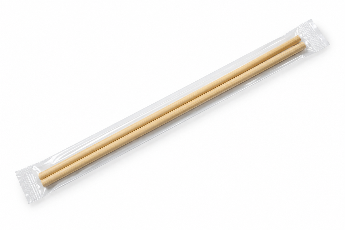 Generic representative image: Bamboo Round Chopsticks in OPP Sleeves – 22.5 × 0.5 cm