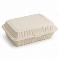 Natural MFPP Hinged Takeout Containers – 9 × 6 in — closed container, representative image
