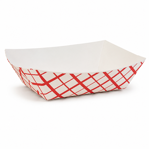 1/2 lb Checkered Boat Tray – 1000/CS