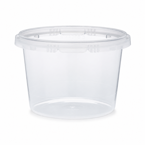12 oz Clear Plastic Soup Container Combo with Lid 240CT