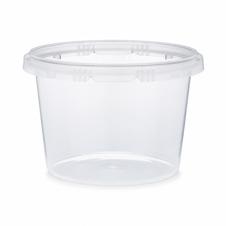 12 oz Clear Plastic Soup Container Combo with Lid 240CT