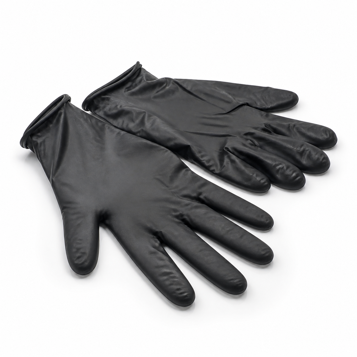 Black Powder-Free Vinyl Exam Gloves Large - 10x100 - 4.8 g
